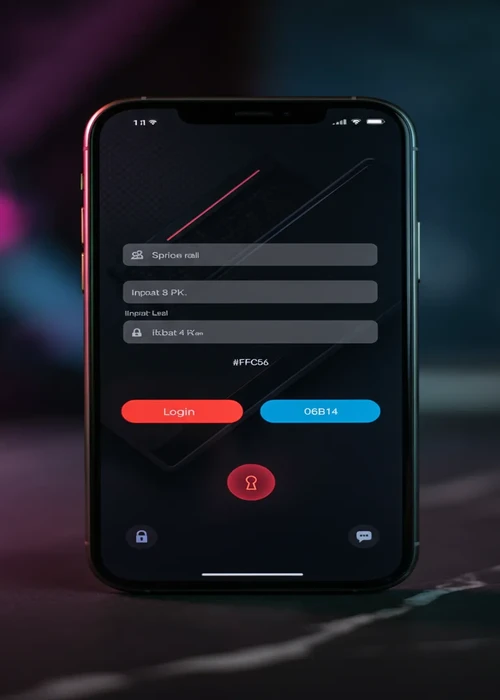 Illustration of a secure login interface for Atlantic Spins Casino, featuring encryption symbols and a locked padlock icon, emphasizing account safety.